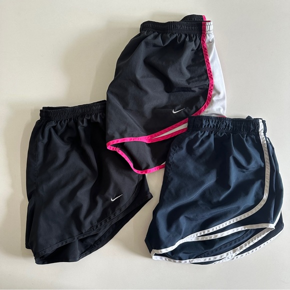 Nike Running Shorts Bundle of 3 Black Athletic Shorts - Picture 1 of 6